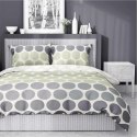 Pościel satynowa 220x200 Zielone i szare groszki na kremie - świeży minimalizm, 100% bawełna 5474 B - Home Satin 71 Pościel satynowa 220x200 Zielone i szare groszki na kremie - świeży minimalizm, 100% bawełna 5474 B - Home Satin 71