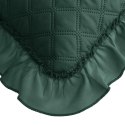 Poszewka z falbanką 45x45 Ruffy zielona butelkowa falbanka romby glamour dekoracyjna do narzuty Poszewka z falbanką 45x45 Ruffy zielona butelkowa falbanka romby glamour dekoracyjna do narzuty
