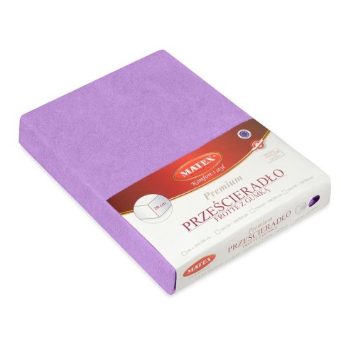 Prześcieradło frotte z gumką 120x200 wrzosowe 19 Premium Prześcieradło frotte z gumką 120x200 wrzosowe 19 Premium