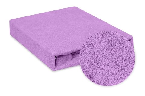 Prześcieradło frotte z gumką 120x200 wrzosowe 19 Premium Prześcieradło frotte z gumką 120x200 wrzosowe 19 Premium