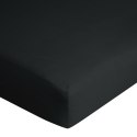 Prześcieradło jersey z gumką 220x200 czarne na wysoki materac 30 cm 125 g/m2 Prześcieradło jersey z gumką 220x200 czarne na wysoki materac 30 cm 125 g/m2