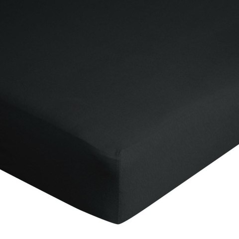 Prześcieradło jersey z gumką 220x200 czarne na wysoki materac 30 cm 125 g/m2 Prześcieradło jersey z gumką 220x200 czarne na wysoki materac 30 cm 125 g/m2