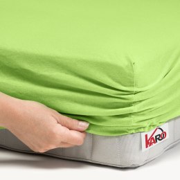 Prześcieradło jersey z gumką 90x200 limonkowe 058 grube 150g/m2 KARO