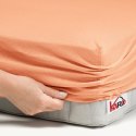 Prześcieradło jersey z gumką 90x200 morelowe 007 grube 150g/m2 KARO Prześcieradło jersey z gumką 90x200 morelowe 007 grube 150g/m2 KARO