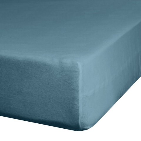 Prześcieradło satynowe z gumką 160x200 Nova 3 niebieskie na wysoki materac 30 cm Eurofirany Prześcieradło satynowe z gumką 160x200 Nova 3 niebieskie na wysoki materac 30 cm Eurofirany