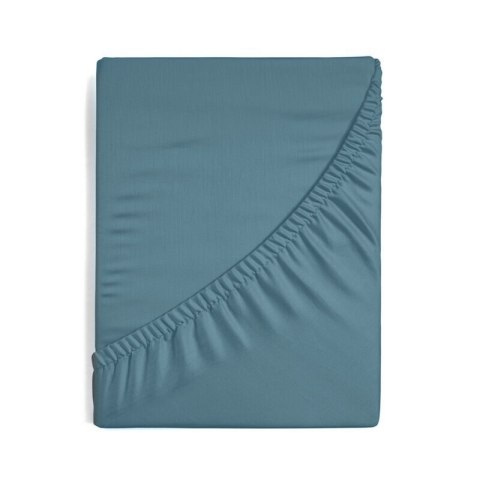 Prześcieradło satynowe z gumką 160x200 Nova 3 niebieskie na wysoki materac 30 cm Eurofirany Prześcieradło satynowe z gumką 160x200 Nova 3 niebieskie na wysoki materac 30 cm Eurofirany