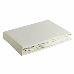 Prześcieradło satynowe z gumką 180x200 Nova beżowe na wysoki materac 30 cm Eurofirany