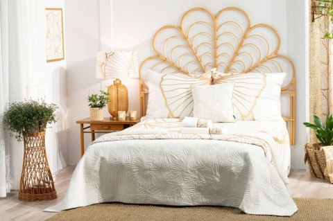 Zasłona 140x250 Luna 2 biała beżowa liście welurowa gotowa na przelotkach Limited Collection Eurofirany Zasłona 140x250 Luna 2 biała beżowa liście welurowa gotowa na przelotkach Limited Collection Eurofirany