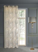 Zasłona 140x250 Luna 2 biała beżowa liście welurowa gotowa na przelotkach Limited Collection Eurofirany Zasłona 140x250 Luna 2 biała beżowa liście welurowa gotowa na przelotkach Limited Collection Eurofirany
