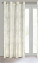 Zasłona 140x250 Luna 2 biała beżowa liście welurowa gotowa na przelotkach Limited Collection Eurofirany Zasłona 140x250 Luna 2 biała beżowa liście welurowa gotowa na przelotkach Limited Collection Eurofirany