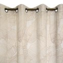 Zasłona 140x250 Luna 2 biała beżowa liście welurowa gotowa na przelotkach Limited Collection Eurofirany Zasłona 140x250 Luna 2 biała beżowa liście welurowa gotowa na przelotkach Limited Collection Eurofirany