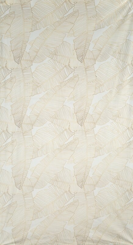 Zasłona 140x250 Luna 2 biała beżowa liście welurowa gotowa na przelotkach Limited Collection Eurofirany Zasłona 140x250 Luna 2 biała beżowa liście welurowa gotowa na przelotkach Limited Collection Eurofirany