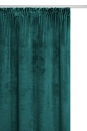Zasłona gotowa 140x270 turkusowa ciemna welurowa na taśmie soft Velvet do salonu Zasłona gotowa 140x270 turkusowa ciemna welurowa na taśmie soft Velvet do salonu