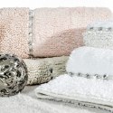 Dywanik 60x90 Chic kremowy z bawełny zdobiony kryształkami w stylu glamour Eurofirany Dywanik 60x90 Chic kremowy z bawełny zdobiony kryształkami w stylu glamour Eurofirany