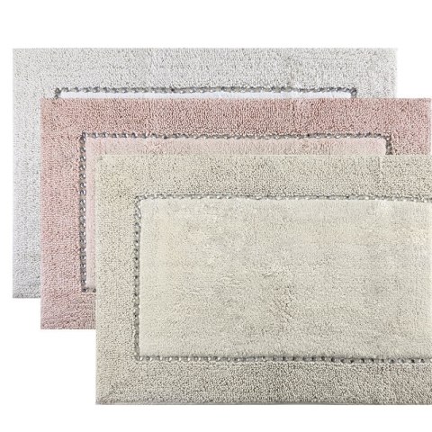 Dywanik 60x90 Chic kremowy z bawełny zdobiony kryształkami w stylu glamour Eurofirany Dywanik 60x90 Chic kremowy z bawełny zdobiony kryształkami w stylu glamour Eurofirany
