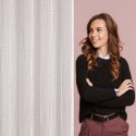 Firana 140x250 Mirella biała o strukturze siatki gotowa na przelotkach Eurofirany Firana 140x250 Mirella biała o strukturze siatki gotowa na przelotkach Eurofirany