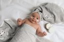 Okrycie kąpielowe 100x100 Baby 71 srebrny myszka ręcznik z kapturkiem 350 g/m2 Eurofirany Okrycie kąpielowe 100x100 Baby 71 srebrny myszka ręcznik z kapturkiem 350 g/m2 Eurofirany