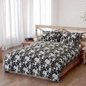 Pościel bawełniana 160x200 Peony dark czarna szara peonie kwiaty Bawełna 3 Pościel bawełniana 160x200 Peony dark czarna szara peonie kwiaty Bawełna 3