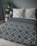 Pościel bawełniana 160x200 grafitowa kremowa zielona ciemna geometria 5251 A Bawełna 48 Pościel bawełniana 160x200 grafitowa kremowa zielona ciemna geometria 5251 A Bawełna 48