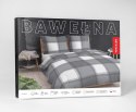 Pościel bawełniana 180x200 szara krata 4573 A Bawełna 16