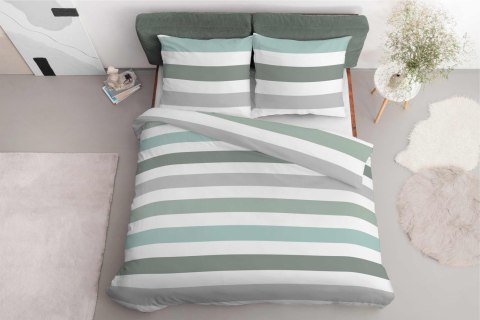 Pościel satynowa 220x200 biała szara zielona pasy 5053B Home Satin 27 Pościel satynowa 220x200 biała szara zielona pasy 5053B Home Satin 27