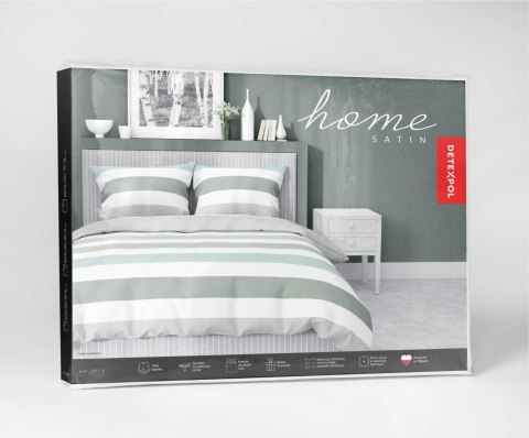 Pościel satynowa 220x200 biała szara zielona pasy 5053B Home Satin 27 Pościel satynowa 220x200 biała szara zielona pasy 5053B Home Satin 27