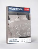 Pościel z mikrosatyny 160x200 beżowa biała liście 5346 A Micro 57 Pościel z mikrosatyny 160x200 beżowa biała liście 5346 A Micro 57