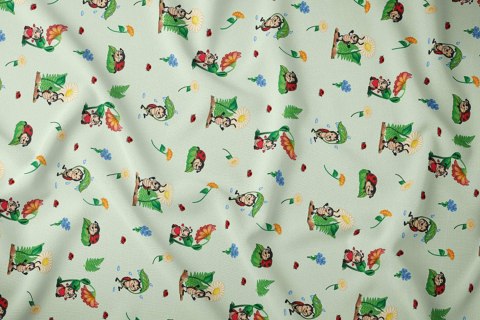 Poszewka bawełniana 50x60 biedronki zielona dziecięca zapinana na suwak 3807 C KARO Kraina Snów Poszewka bawełniana 50x60 biedronki zielona dziecięca zapinana na suwak 3807 C KARO Kraina Snów