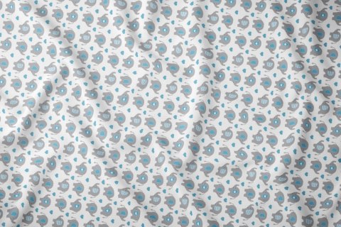 Poszewka bawełniana 50x60 słoniki szara niebieska dziecięca zapinana na suwak 2781 A KARO Kraina Snów Poszewka bawełniana 50x60 słoniki szara niebieska dziecięca zapinana na suwak 2781 A KARO Kraina Snów