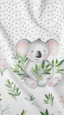 Poszewka bawełniana 70x80 miś koala zielona dziecięca zapinana na suwak 3269 A KARO Kraina Snów Poszewka bawełniana 70x80 miś koala zielona dziecięca zapinana na suwak 3269 A KARO Kraina Snów