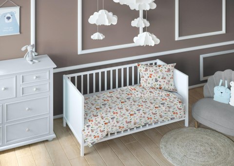 Poszewka bawełniana 70x80 zwierzęta dziecięca zapinana na suwak 3713 B KARO Kraina Snów Poszewka bawełniana 70x80 zwierzęta dziecięca zapinana na suwak 3713 B KARO Kraina Snów