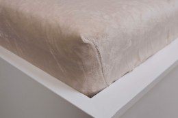 Prześcieradło z mikrofibry 180x200 kremowe z gumką JF25