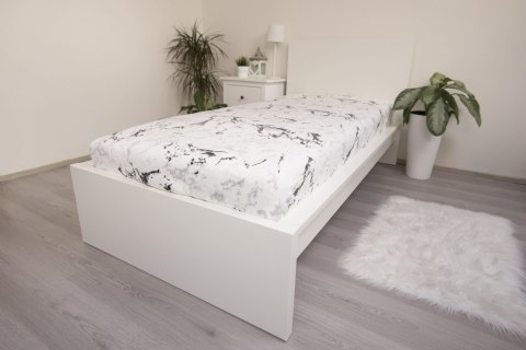 Prześcieradło z mikrofibry 90x200 Marmur białe czarne z gumką JF25 Prześcieradło z mikrofibry 90x200 Marmur białe czarne z gumką JF25