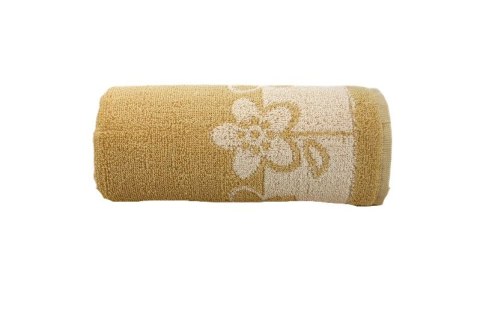 Ręcznik Paloma 2 70x140 musztardowy kwiatki 450g/m2 Greno Ręcznik Paloma 2 70x140 musztardowy kwiatki 450g/m2 Greno