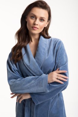 Szlafrok damski 371 XL welurowy niebieski Luna
