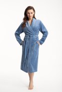Szlafrok damski 371 XL welurowy niebieski Luna Szlafrok damski 371 XL welurowy niebieski Luna