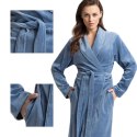 Szlafrok damski 371 XL welurowy niebieski Luna Szlafrok damski 371 XL welurowy niebieski Luna