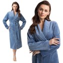Szlafrok damski 371 XL welurowy niebieski Luna Szlafrok damski 371 XL welurowy niebieski Luna