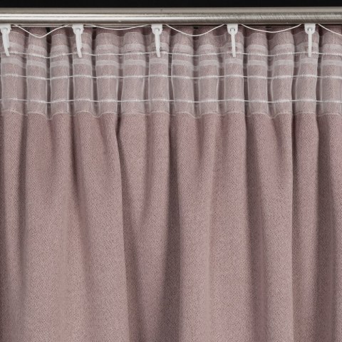 Zasłona 130x300 Carlo pudrowy róż zaciemniająca strukturalna typu blackout gotowa na taśmie Eurofirany Zasłona 130x300 Carlo pudrowy róż zaciemniająca strukturalna typu blackout gotowa na taśmie Eurofirany
