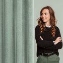 Zasłona 140x250 Angelica miętowa gotowa na przelotkach Eurofirany Zasłona 140x250 Angelica miętowa gotowa na przelotkach Eurofirany