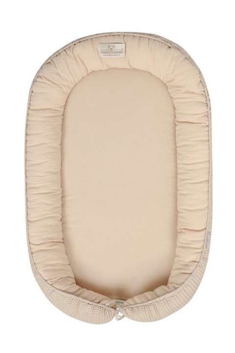 Gniazdko niemowlęce Prestige Muslin 55x80 kremowy materacyk pozycjonujący Gniazdko niemowlęce Prestige Muslin 55x80 kremowy materacyk pozycjonujący