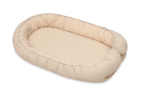 Gniazdko niemowlęce Prestige Muslin 55x80 kremowy materacyk pozycjonujący Gniazdko niemowlęce Prestige Muslin 55x80 kremowy materacyk pozycjonujący
