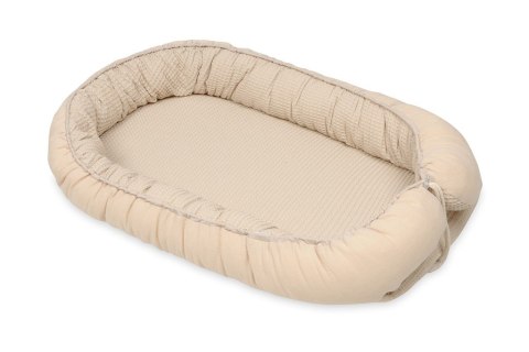 Gniazdko niemowlęce Prestige Muslin 55x80 kremowy materacyk pozycjonujący Gniazdko niemowlęce Prestige Muslin 55x80 kremowy materacyk pozycjonujący