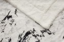Koc Sherpa 150x200 biały czarny marmurek z mikrofibry baranek SH25 Koc Sherpa 150x200 biały czarny marmurek z mikrofibry baranek SH25