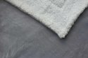 Koc Sherpa 150x200 szary biały z mikrofibry baranek SH25 Koc Sherpa 150x200 szary biały z mikrofibry baranek SH25