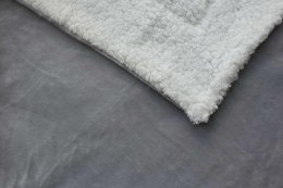 Koc Sherpa 150x200 szary biały z mikrofibry baranek SH25
