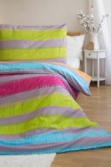 Komplet pościeli 4 szt. 140x200-2szt 70x90 - 2szt.Elle szara kolorowa pasy z mikrofibry PB25 Komplet pościeli 4 szt. 140x200-2szt 70x90 - 2szt.Elle szara kolorowa pasy z mikrofibry PB25