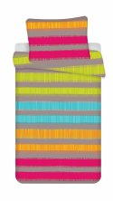 Komplet pościeli 4 szt. 140x200-2szt 70x90 - 2szt.Elle szara kolorowa pasy z mikrofibry PB25 Komplet pościeli 4 szt. 140x200-2szt 70x90 - 2szt.Elle szara kolorowa pasy z mikrofibry PB25