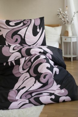 Komplet pościeli 4 szt. 140x200-2szt 70x90 - 2szt.Tattoo czarna szara z mikrofibry PB25