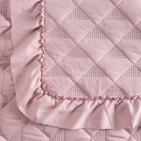 Narzuta Vanesa 170x210 pudrowa różowa z falbanką Eurofirany Narzuta Vanesa 170x210 pudrowa różowa z falbanką Eurofirany